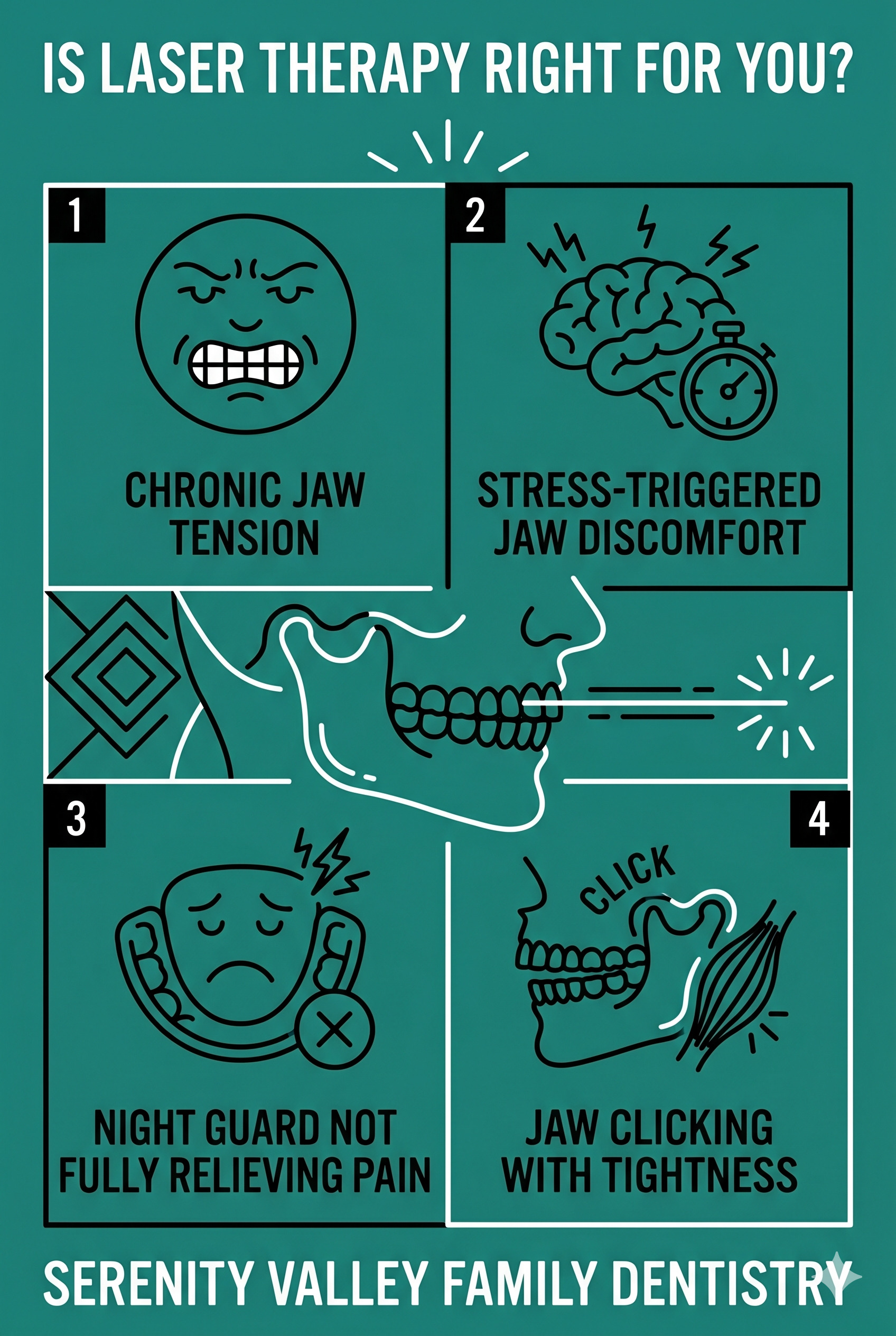 Infographic Laser Therapy TMJ - Serenity Valley Family Dentistry
